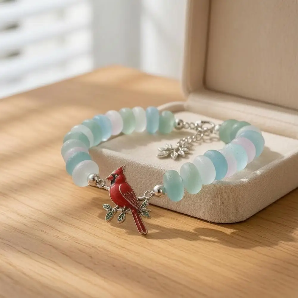 Whale Bracelet for Women Sea Glass Beaded Jewelry Sea Glass Blessing Bracelet Faith Hope Charm Jewelry Adjustable for Women