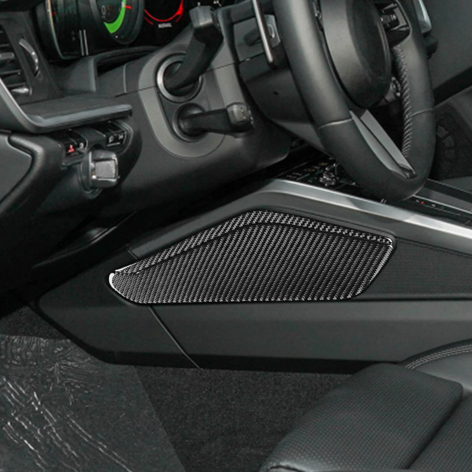 For Porsche 911 992 Carrera 2019-2024 Carbon Fiber transmission Side panel Cover Car Accessories Interior Decorative Stickers