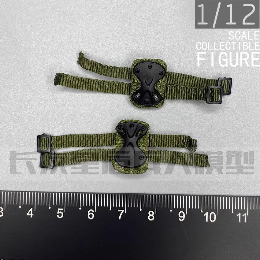 1/12 Scale Soldier Kneepad Model for 6''HASUKI Black Action SA-02