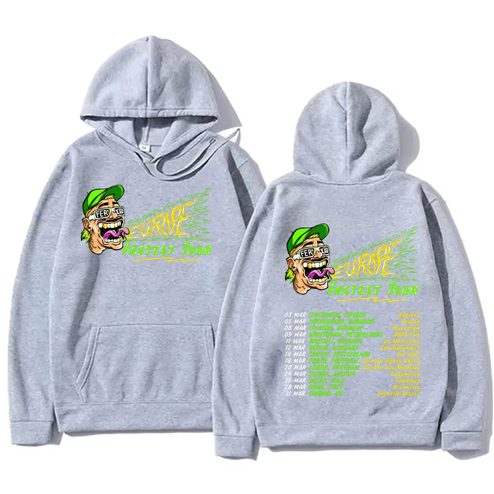 Feid Ferxxo New Hoodies Feid Ferxxo Tour 2025 Sweatshirt  Rapper Men\'s Women\'s Clothing Hip Hop Trends Oversized Unisex Pullover