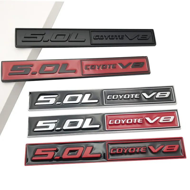 Placa de identificación con logotipo de Coyote V8, pegatina con emblema para guardabarros de coche F150 FX4 5,0, accesorios de calcomanía para capó