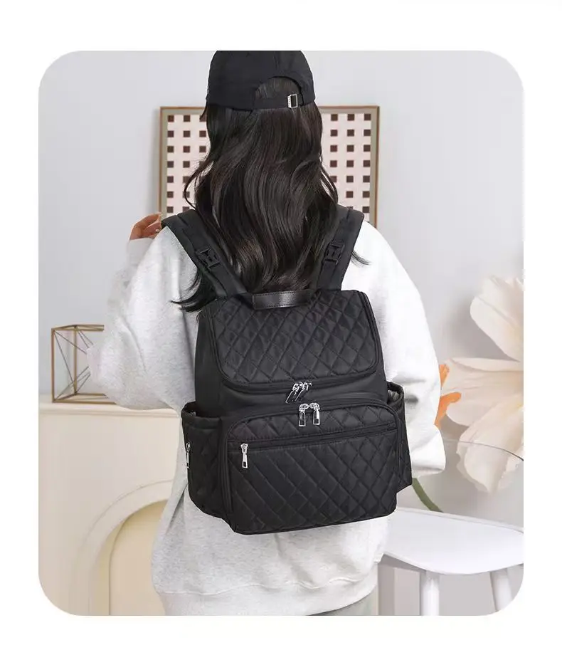 حقيبة ظهر للحفاضات حقيبة للحفاضات للأمهات ذات سعة كبيرة للأم والطفل متعددة الوظائف مقاومة للماء حقائب حفاضات للسفر في الهواء الطلق للعناية بالطفل