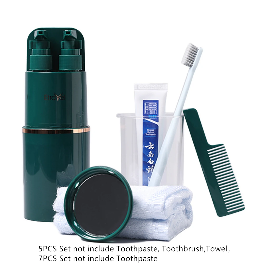 Portable Travel Wash Set Toothpaste Shampoo Storage Bottle Bathroom Multifunction Creative Travel Cup Toothbrush Organizer Box