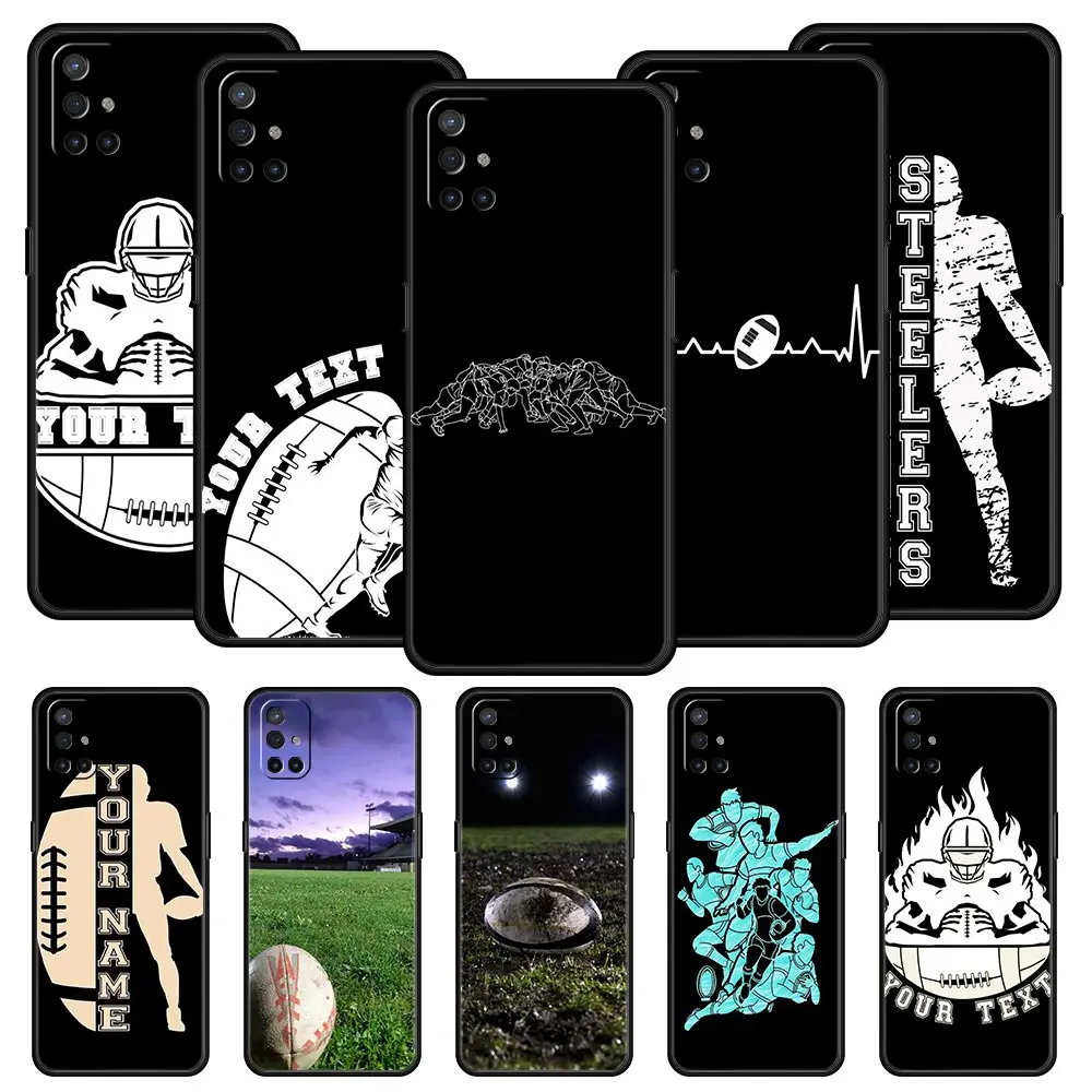 Phone Case For OnePlus 12 11 10 9 Pro 9T 12R 10R 9R 9RT 10T 8T 8 7 6T 7T Nord 2T CE 2 5G N200 N10 N100 Cover Rugby Ball