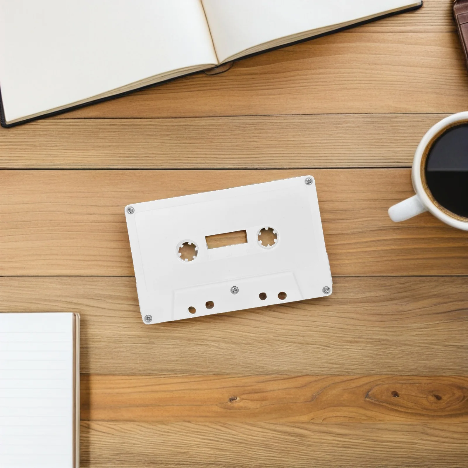 

4Pcs Cassette Tape Box Vintage Design Blank Tapes Storage Organizer for Music Empty Cassette DIY Audio Tape Decor