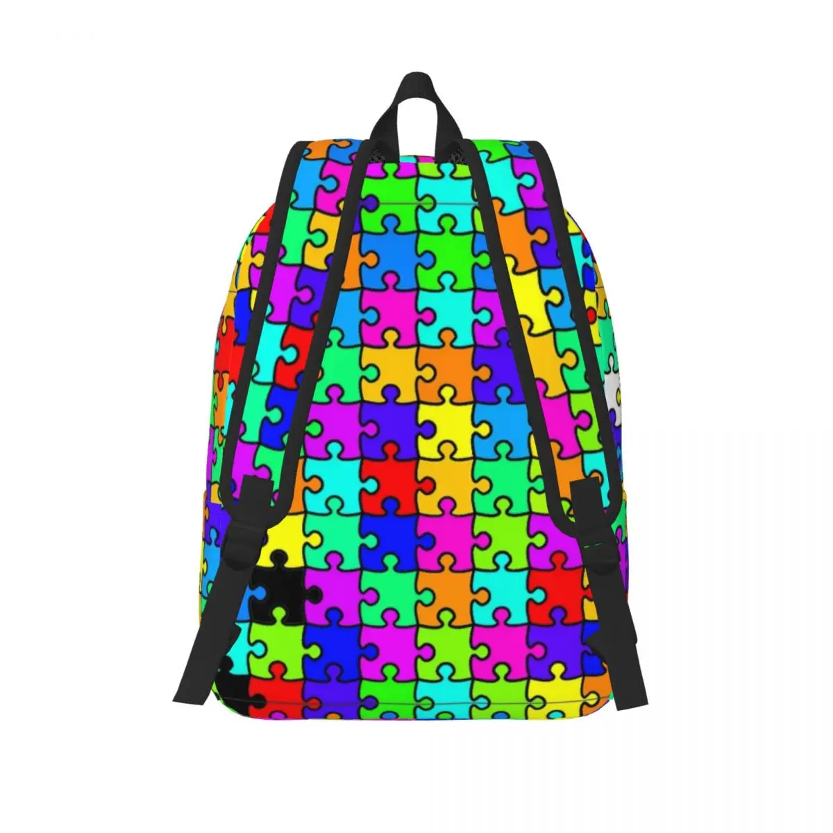 Mochila Color Puzzle para Homens e Mulheres, Sacos de Lona Legal, Estudante, Caminhada, Viagem, Laptop, Computador, Presente