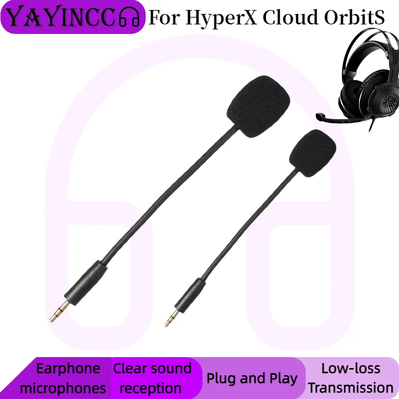 

YAYINCC Replacement Gaming Mics 3.5mm Game Microphone For HyperX Cloud OrbitS Detachable microphone rod plug and play MIC