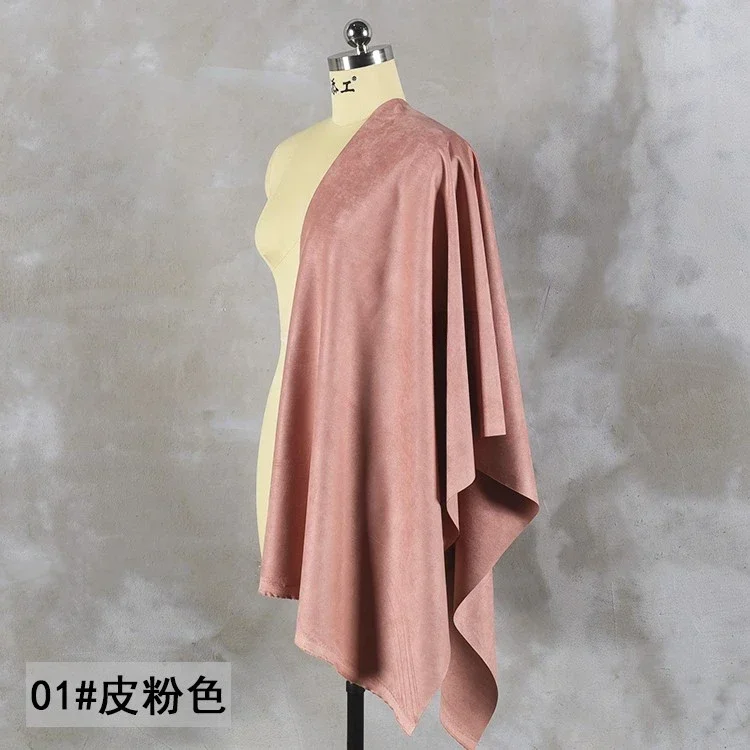 Thickening Double Sided Microfiber Suede Fabric Elastic Suede Material Matte Clothing Skirt Outerwear Decoration Sewing Fabric