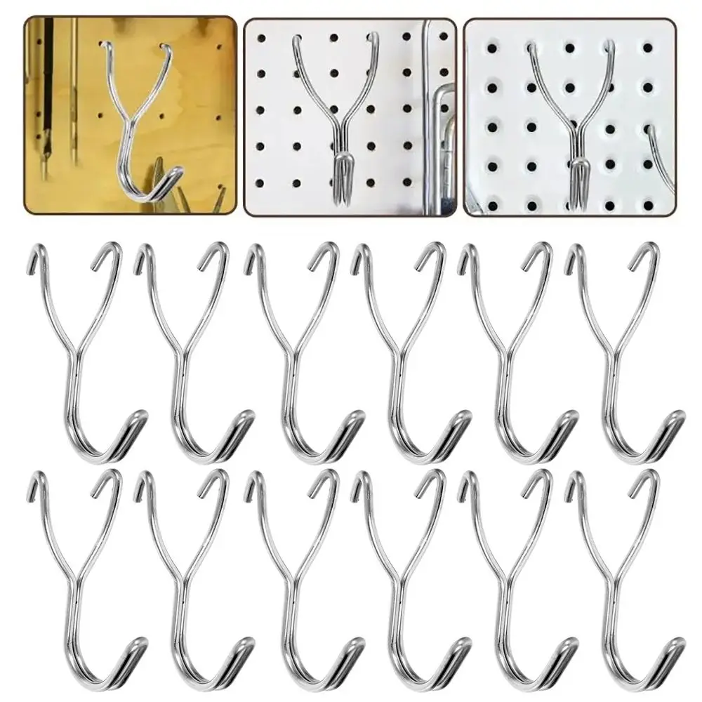 10Pcs Hardware Fastener Hanging Board Hole Hook Garage Workshop Storage Rack 2.5cm/3.2cm Hole Distance Pegboard Plate Hook