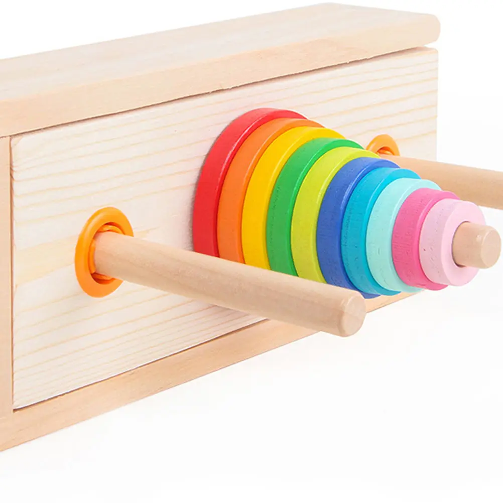 

Набор деревянных разноцветных колец-пирамидок для детей: развивающая игрушка для развития интеллекта, логики и творчества