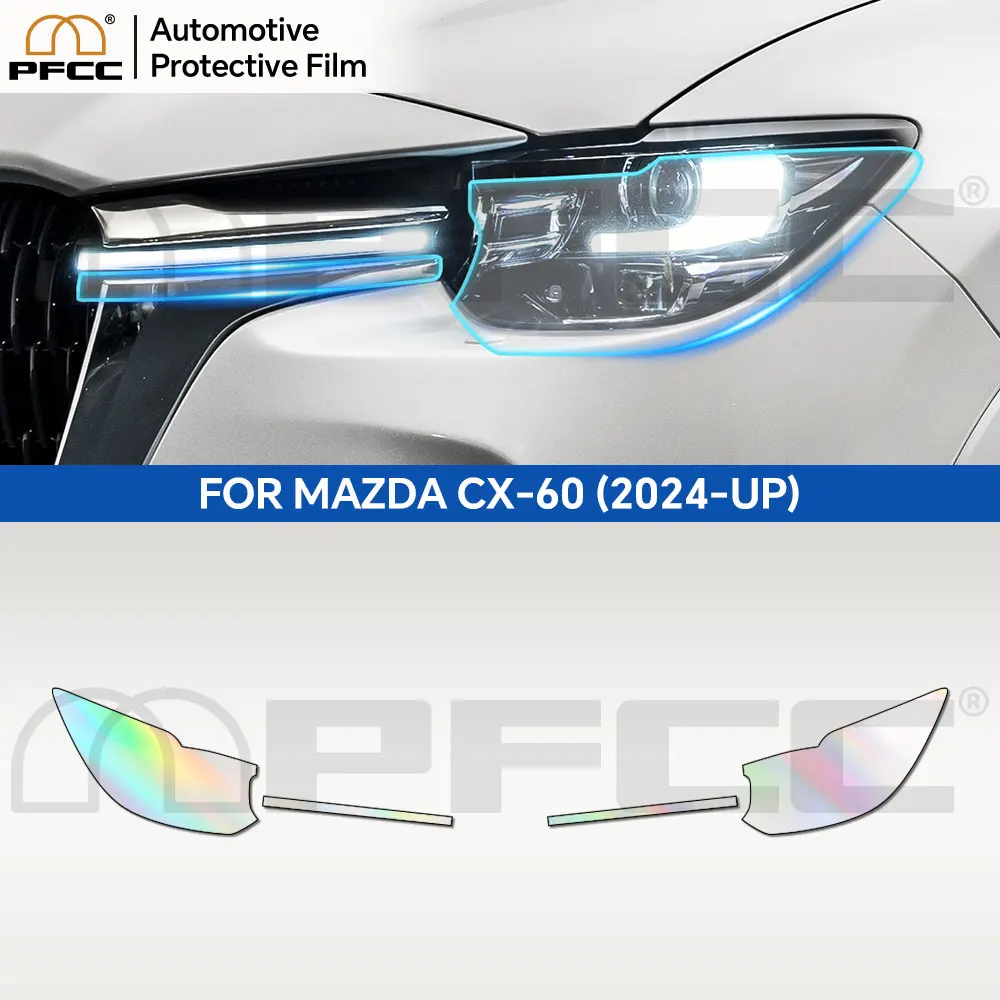 

TPU Pre Cut Protection Film For Mazda CX60 CX-60 2024-UP Headlight Rearview Mirror Film Clear PPF Anti Scratch Sticker