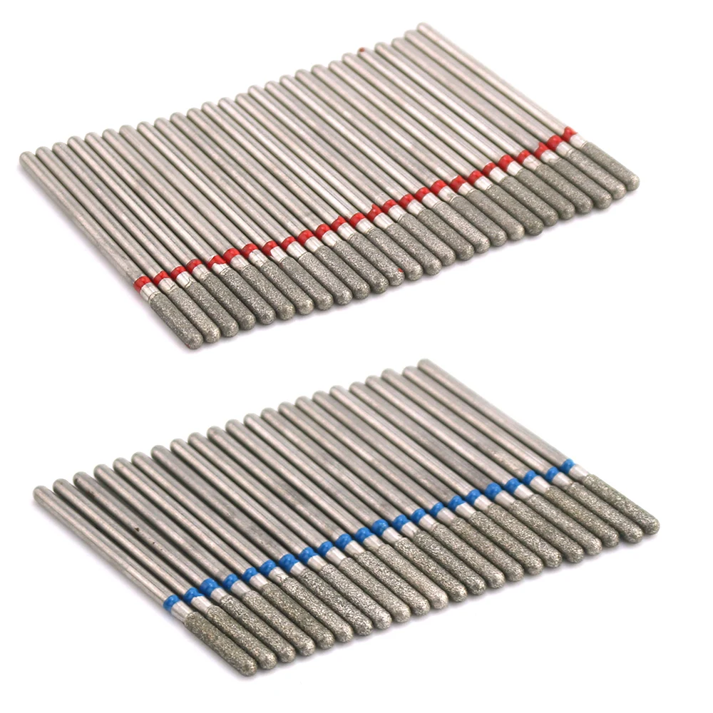 Juego de brocas para limpieza de cutículas, taladro de diamante para uñas, fresa para manicura, cortador eléctrico, accesorios, eliminación de piel muerta, 50 Uds.