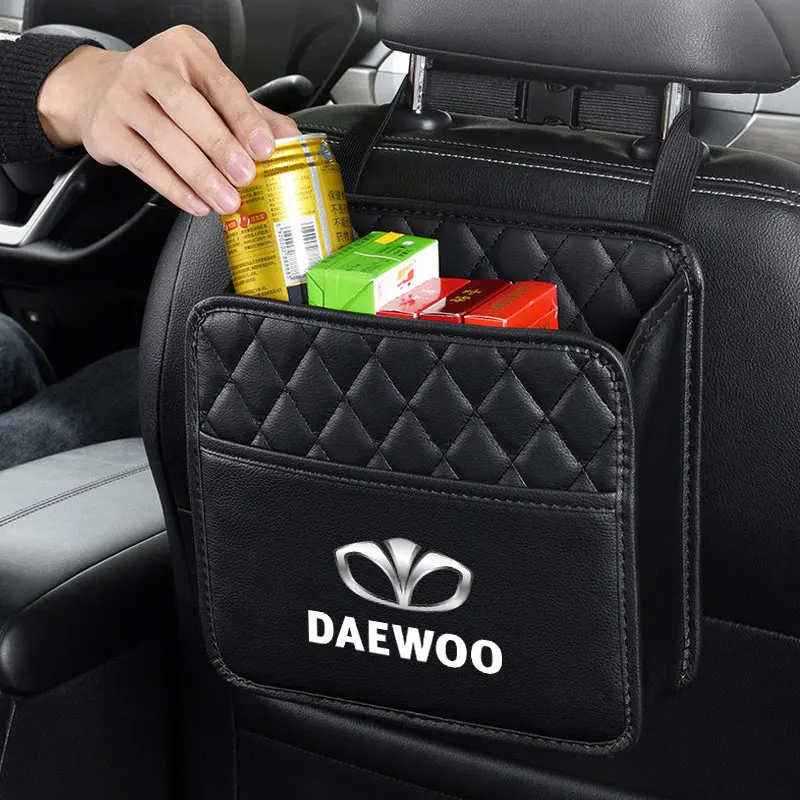 Car Seat Back Organizer Snack Phone Storage For Daewoo Kalos Lanos Nexia Matiz Nubira Espero Gentra T250 Damas LABO Accessories