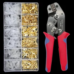 2.8/4.8/6.3mm Spade Crimp Terminals Spring Plug crimping hand tool female male wire Connector Electrical Insulated Splice SN-48B