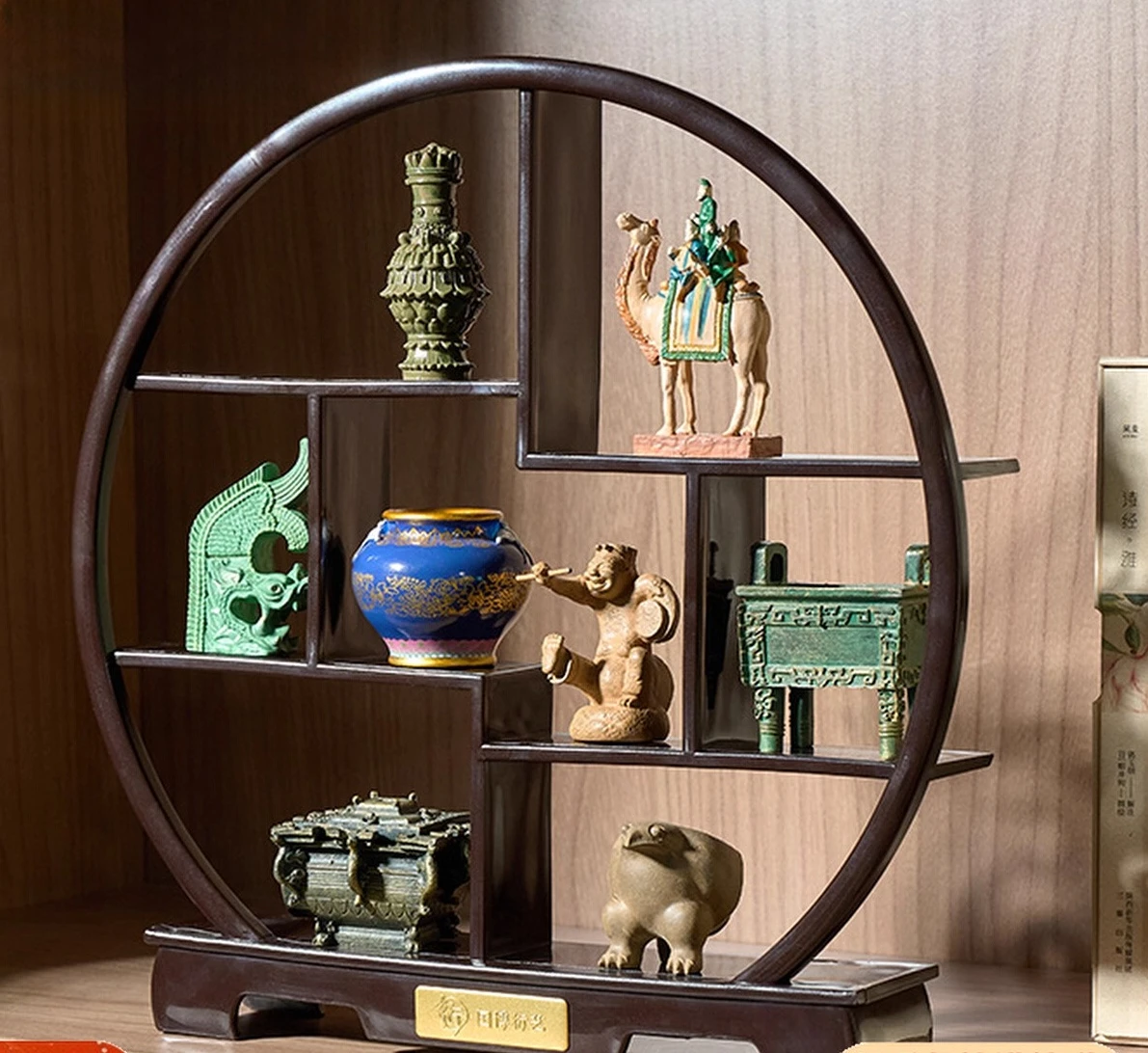 Antique Display Rack Cultural Relics Refrigerator Magnet Ornament Set, Just for Friends or Furniture Decoration