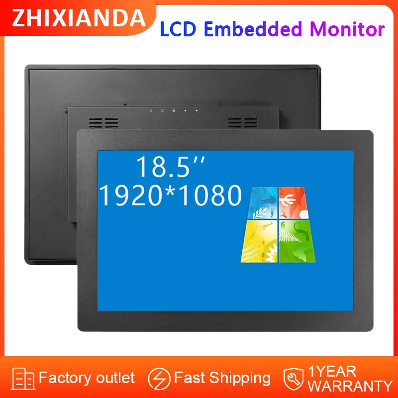 

Industry Automation 18.5 Inch 1920*1080 LCD Embedded Capacicitve/Resistive Touch Screen Monitor with HD VGA USB Input