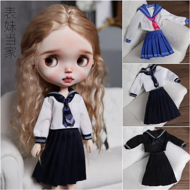 

BJD doll clothes suitable for ob24/26 size College Fengshui uniform clothes set doll accessories (2 points)