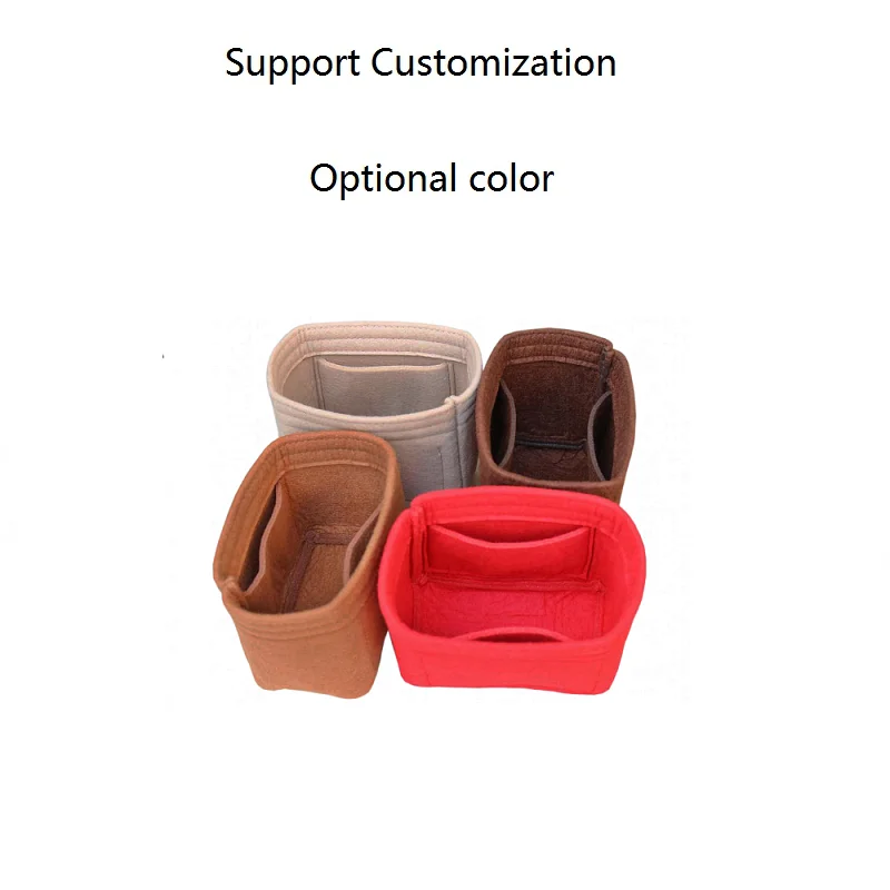 Fits For Nano Noe Bucket Bag Felt Cloth Insert Organizer Makeup Handbag Travel  Inner Purse Cosmetic Toiletry Bags