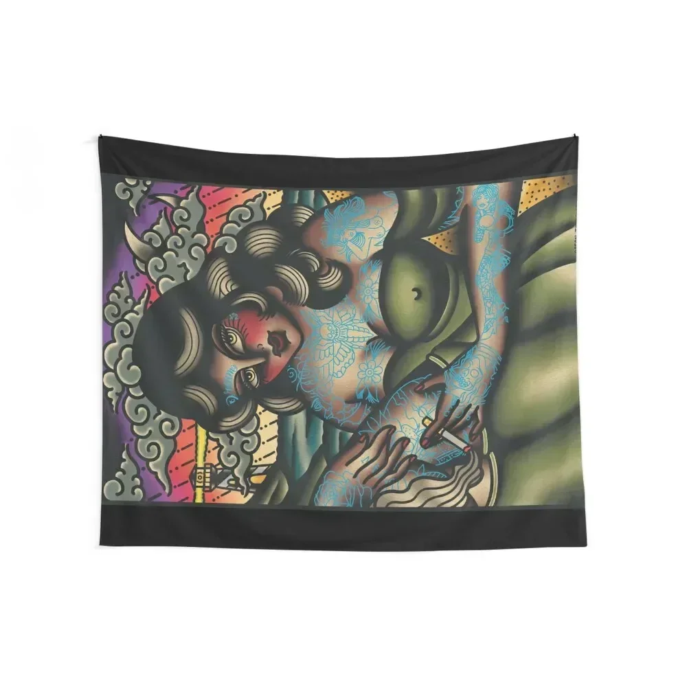 Rainy day smoke hori version Tapestry Bedroom Decorations Wall Deco Tapestry