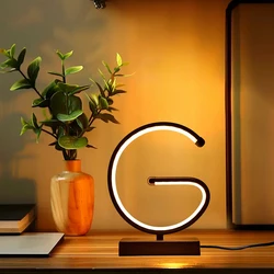 1PC Creative G-shaped USB Lamp Bedroom Desktop Decorative Nightlight