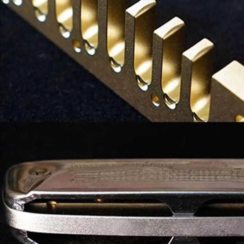 Practical Metal Harmonica Comb Metal 10 Holes Diatonic Harmonica Comb Harp Accessories for Stage Performances Enduring 