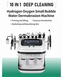 Máquina hidrofacial de dermoabrasión profesional 10 en 1, máquina peladora de burbujas de agua, limpieza de la piel para salón de belleza 2024