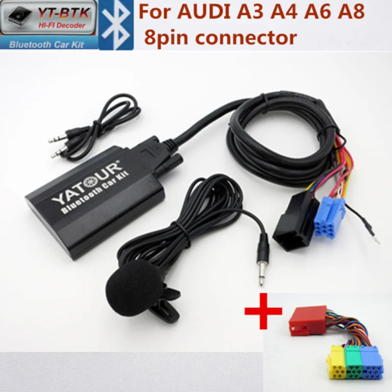 Yatour samochodowy sprzęt Audio zestaw Bluetooth dla Audi A3 A4 A6 A8 AllRoad TT zmieniarka cyfrowa adapter AUX
