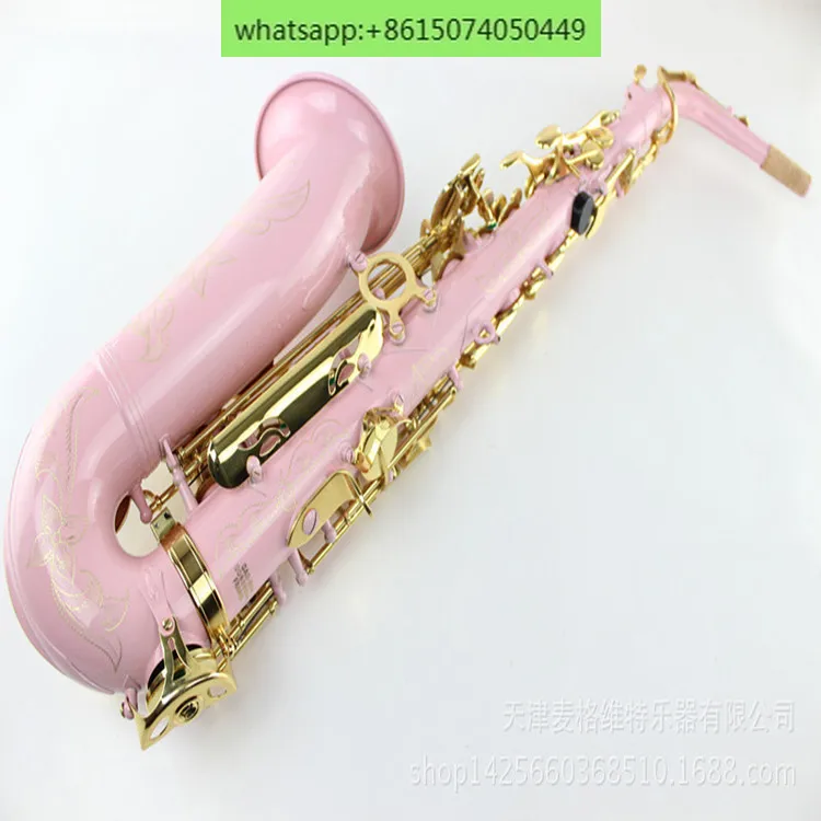 Musical instrument MAS-170 flat E mid-range saxophone surface pink gold keys