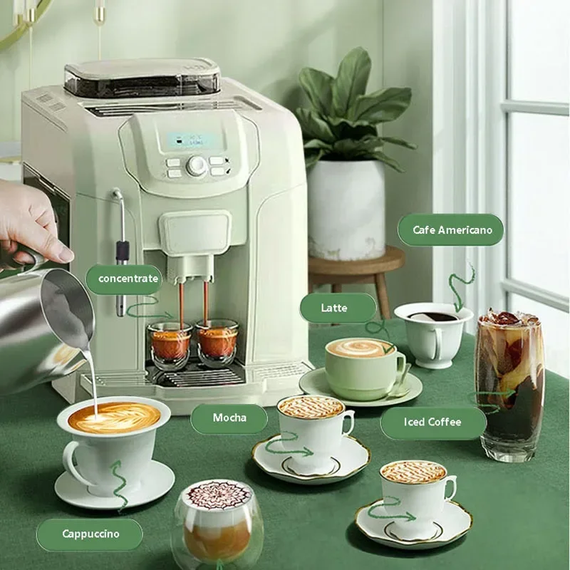 Coffee Machine Freshly ground beans Italian American coffee machine commercial small home office milk foam hot milk