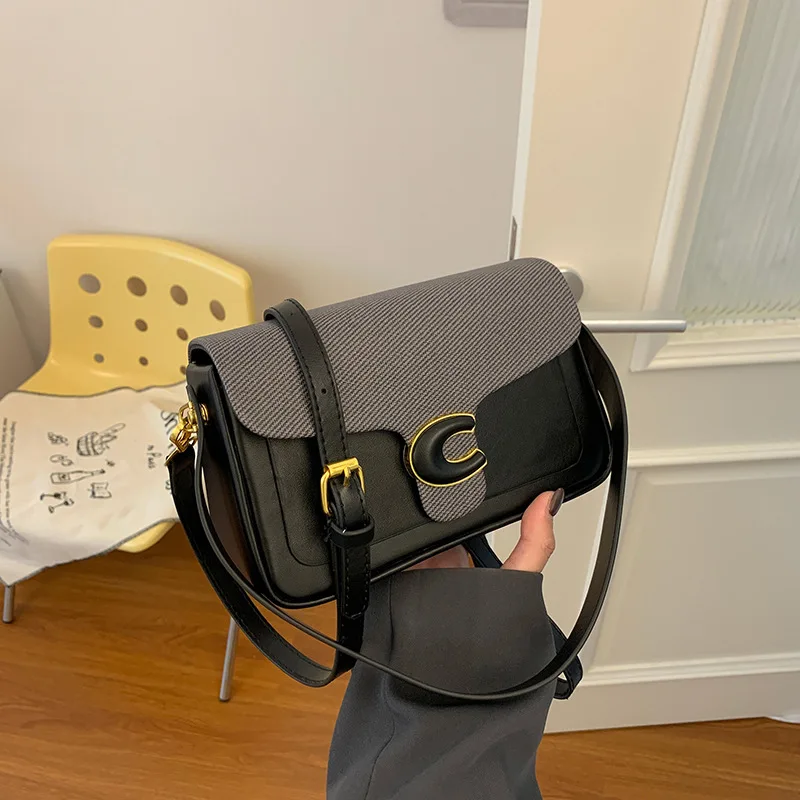 

Уникальная дизайнерская сумка, женская сумка через плечо с абстрактным лоскутным принтом, сумка с цветными блоками в стиле ретро, художественная массивная сумочка