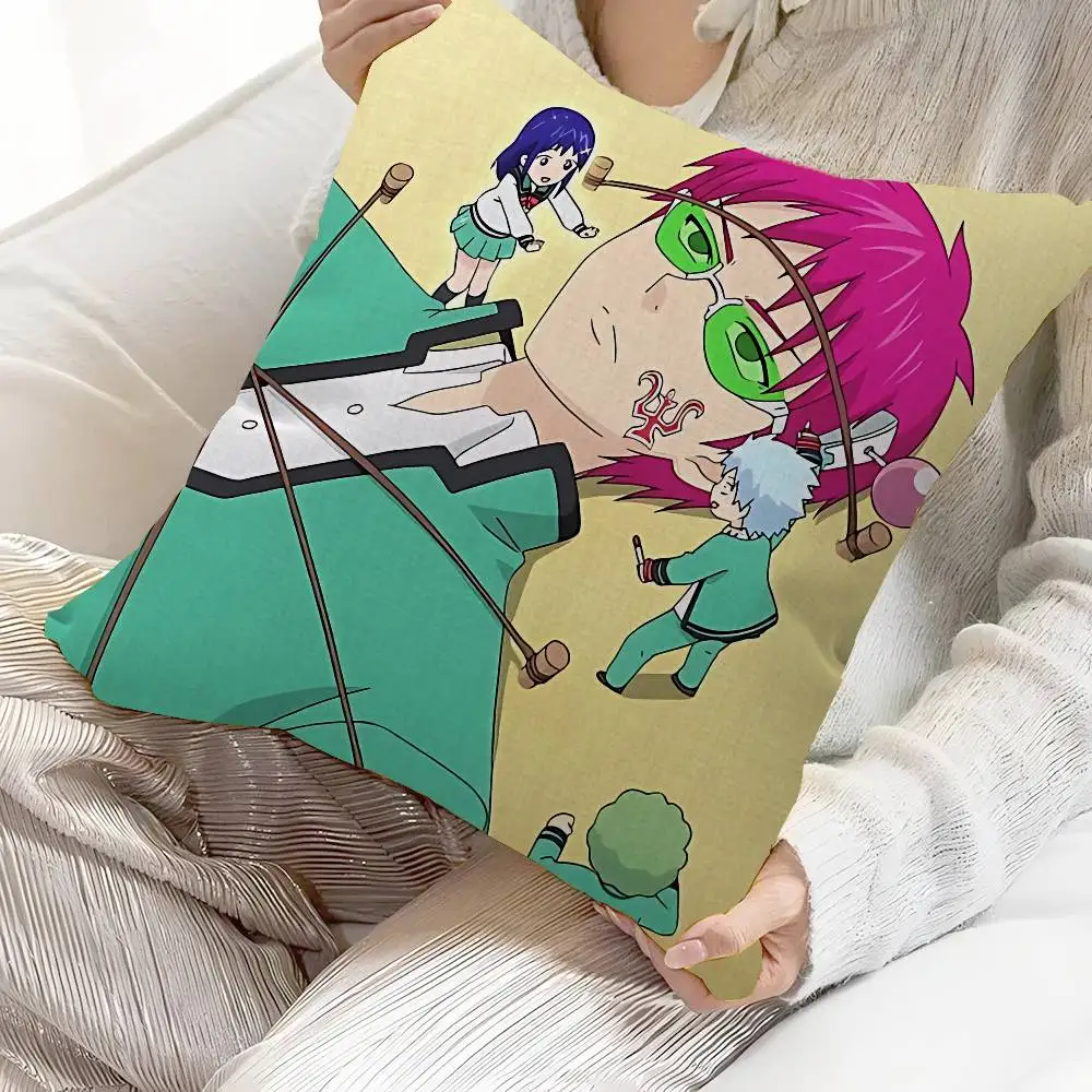 The Disastrous Life of Saiki K Anime Cushion Cover Pillow Cover Decor Pillowcase Printed Cushion Case for Couch
