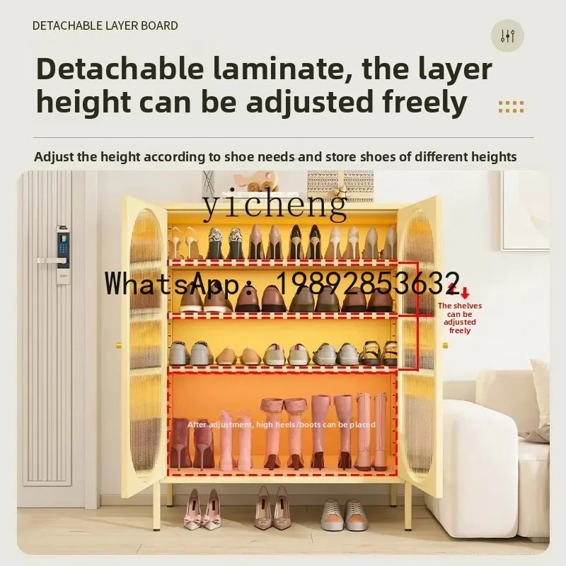 large-capacity entrance outer corridor aisle steel middle ladder insect-proof mildew storage shoe rack