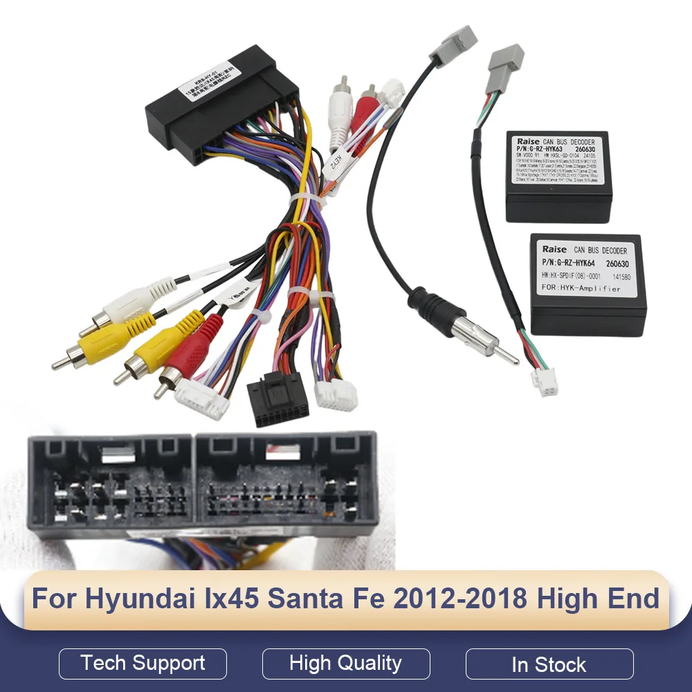 Car Wiring Harness Adapter Canbus Box Spdif Amplifier Decoder For Hyundai Ix45 Santa Fe 2012-2018 High End