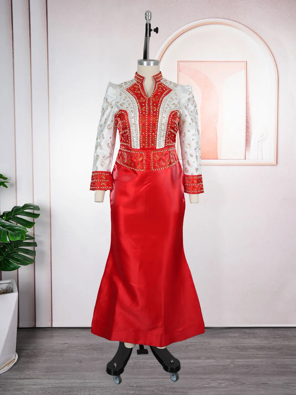 فساتين سهرة بمقاسات كبيرة للنساء فستان أفريقي فاخر أنيق لحفلات الزفاف التركية الإسلامية فستان طويل ملابس أنقرة للسيدات #5