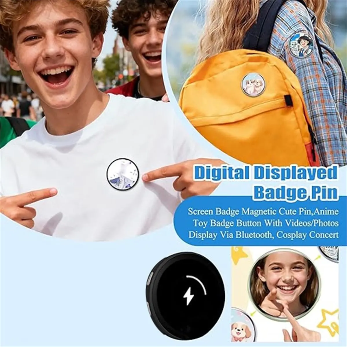 618 Mega Sale Digital Badge Pin with 1.7
