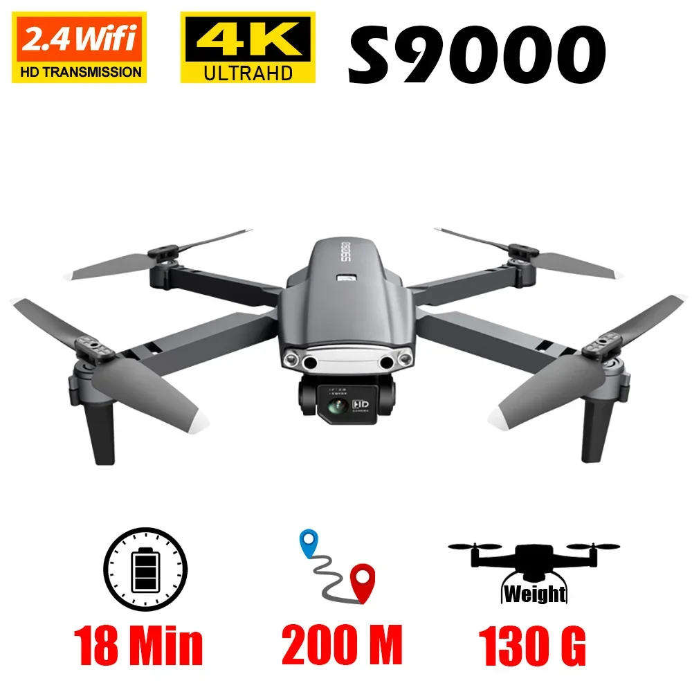 Mini remote control drone S9000 4K professional dual camera with HD ESC video headless VR gesture shooting/video optical flow po