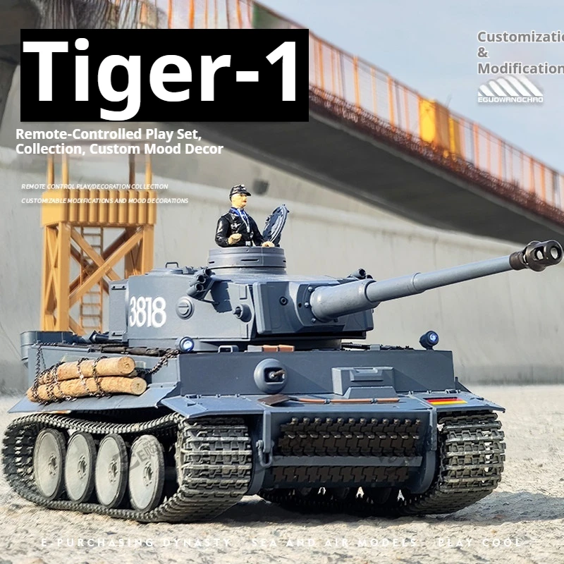 Henglong Remote Control Tiger Tank Large Metal Track Rechargeable Electric Battle Simulation Model For Hobby Collection  2026