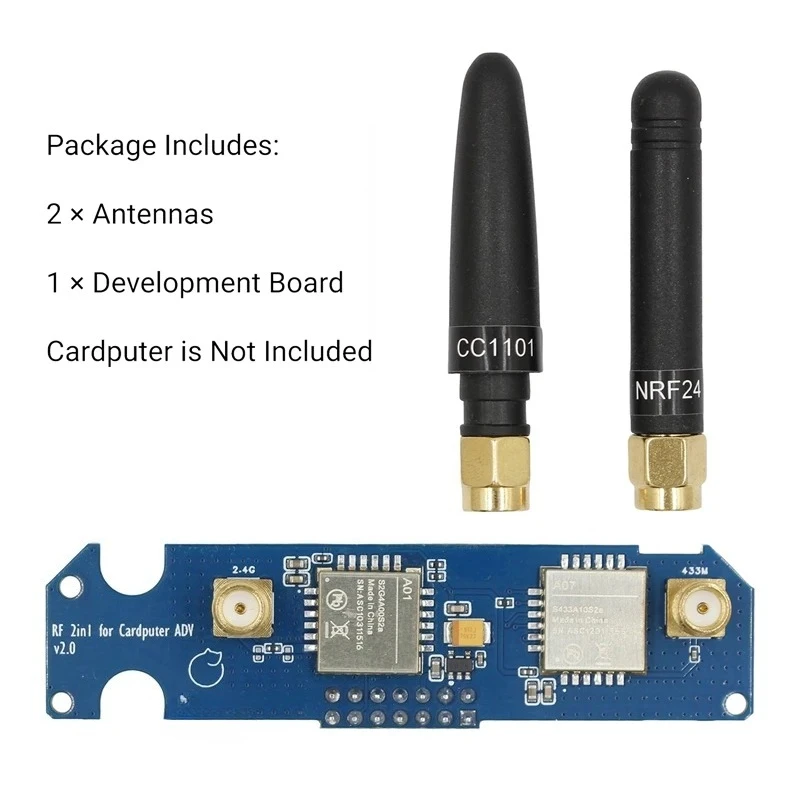 2 In 1 NRF24 CC1101 Dual Band RF Board Fit M5stack Cardputer ADV Stable 2.4G 433M Signal Circuit Replacement Accessory