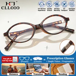 CLLOIO Hot Selling Retro Prescription Reading Glasses Women Oval Small Frame Photochromic Glasses Myopia Polarized Sunglasses