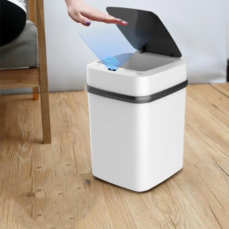 

Touch-Free Intelligent Trash Bin Automatic Kitchen Smart Trash Can Sensor Battery/USB Model Induction Trash Can