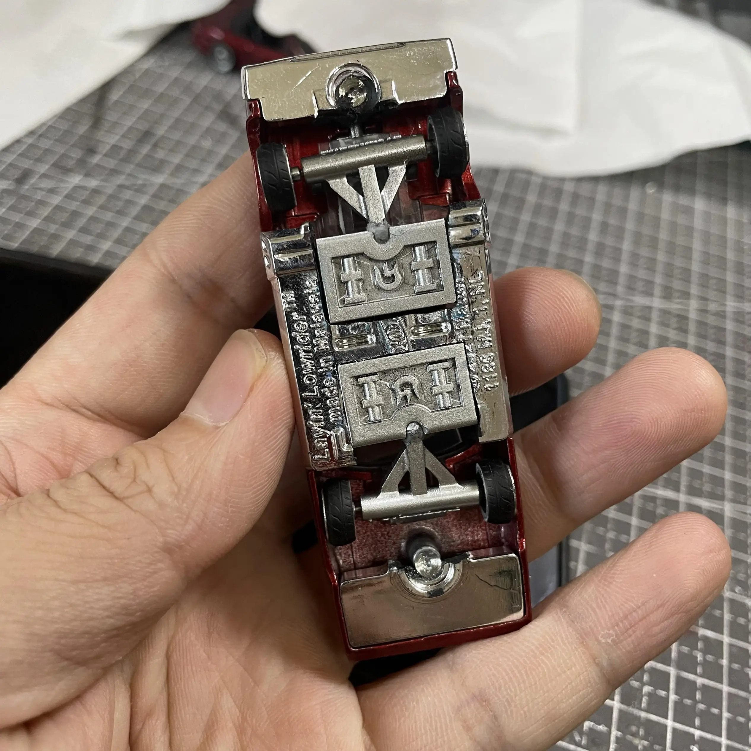 1/64 Car Model Lowrider Jumping Car Bicycle Modification Parts