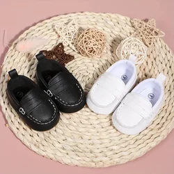 Casual Solid Color Slip On Low Top Loafer Shoes For Baby Boys Lightweight Comfortable Non Slip Flat Shoes For Indoor Outdoor