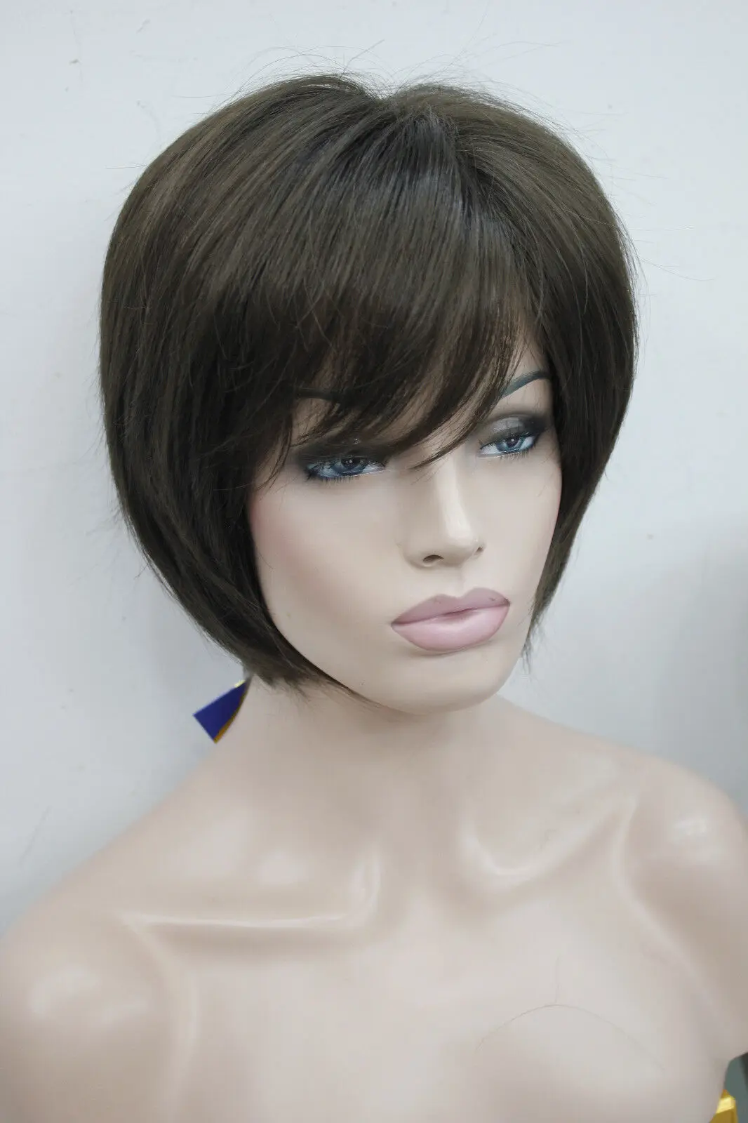 new vogue chestnut brown short straight lady\'s synthetic wig