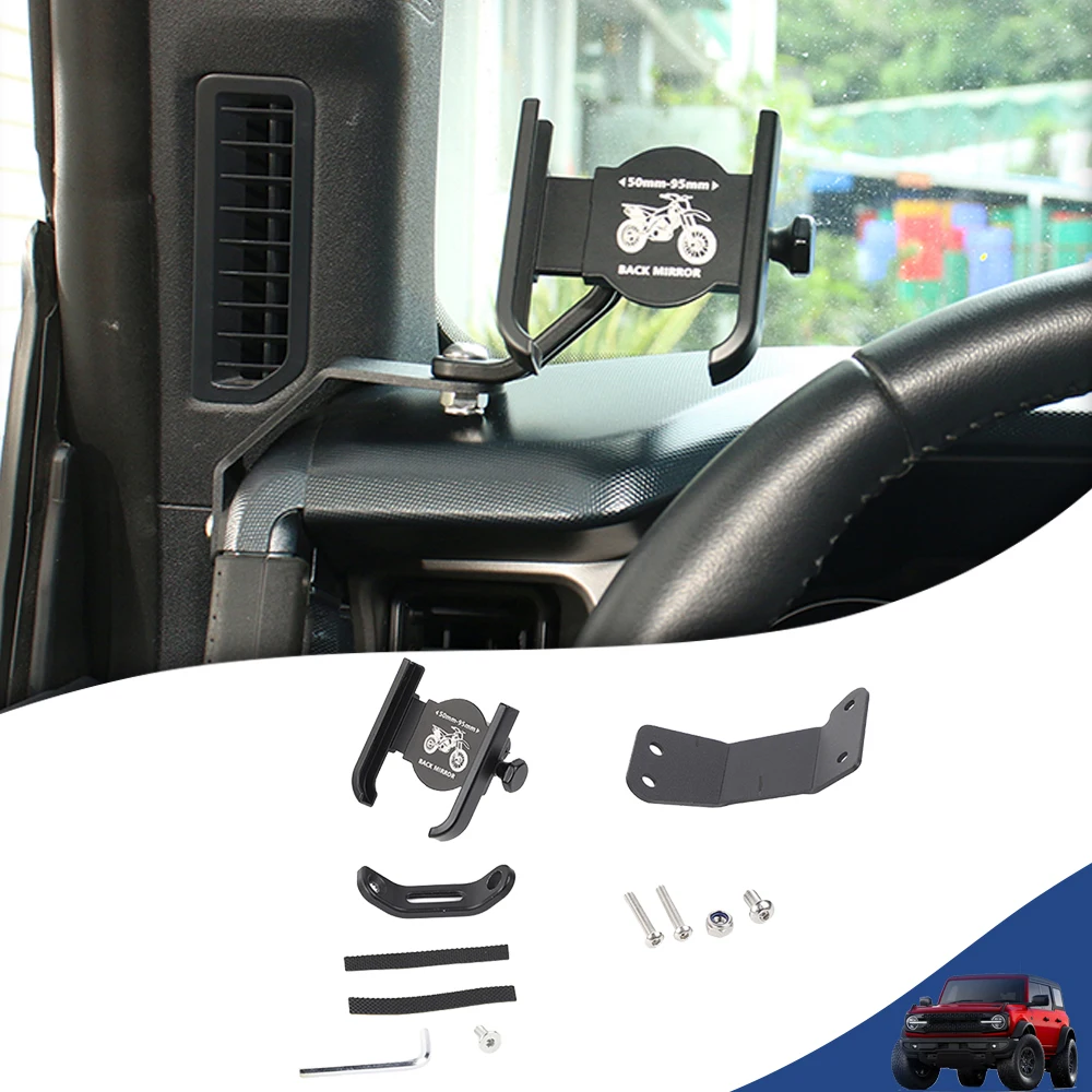 

Car A-pillar Handle Mobile Phone Holder Rack GPS Mount Bracket Stand for Ford Bronco 2021 2022 2023 2024 Interior Accessories