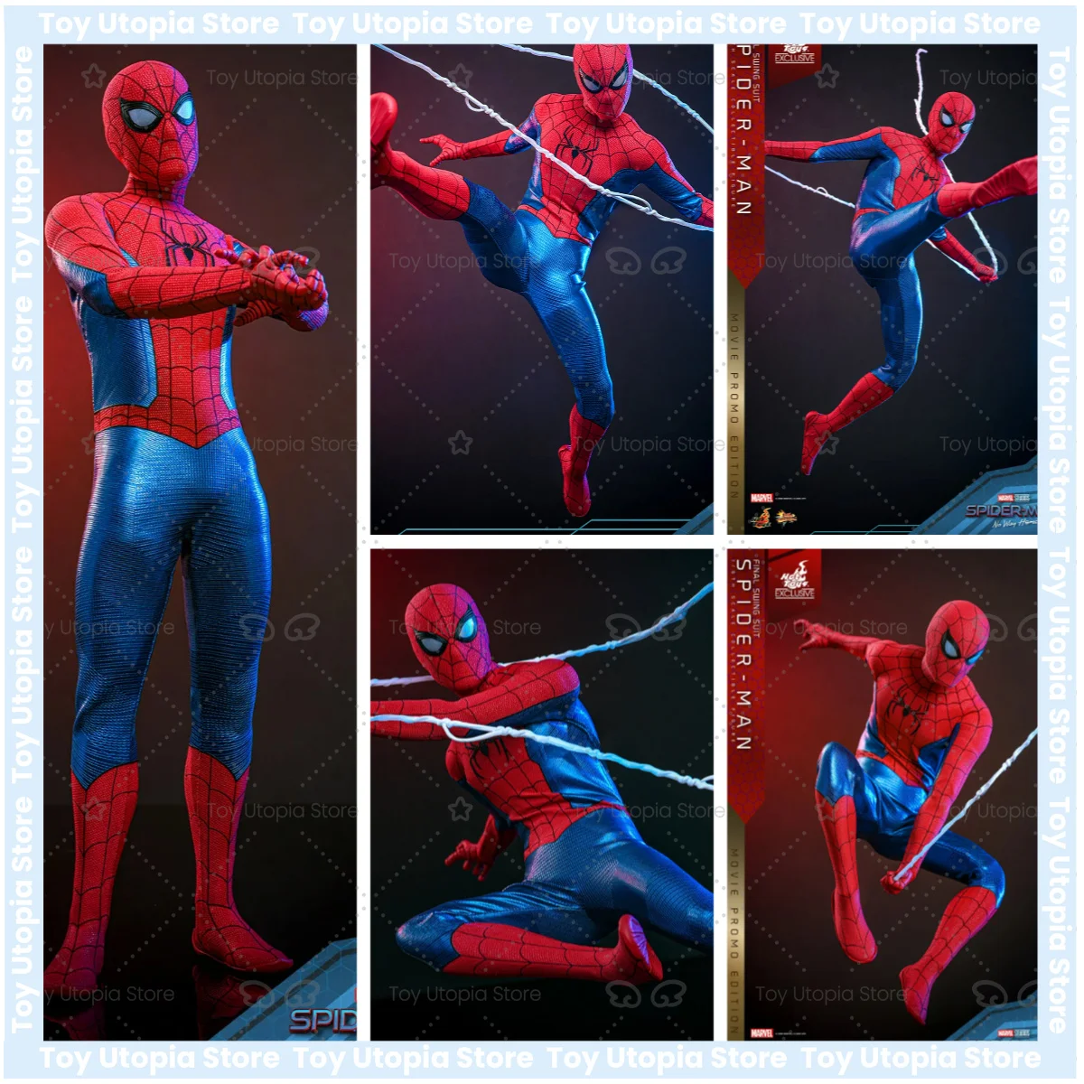 100% Original, Hot Toys HT MMS862, Spiderman: Sin Camino a Casa, 1/6, Spider-Man con su Traje Final, Edición Promocional de la Película