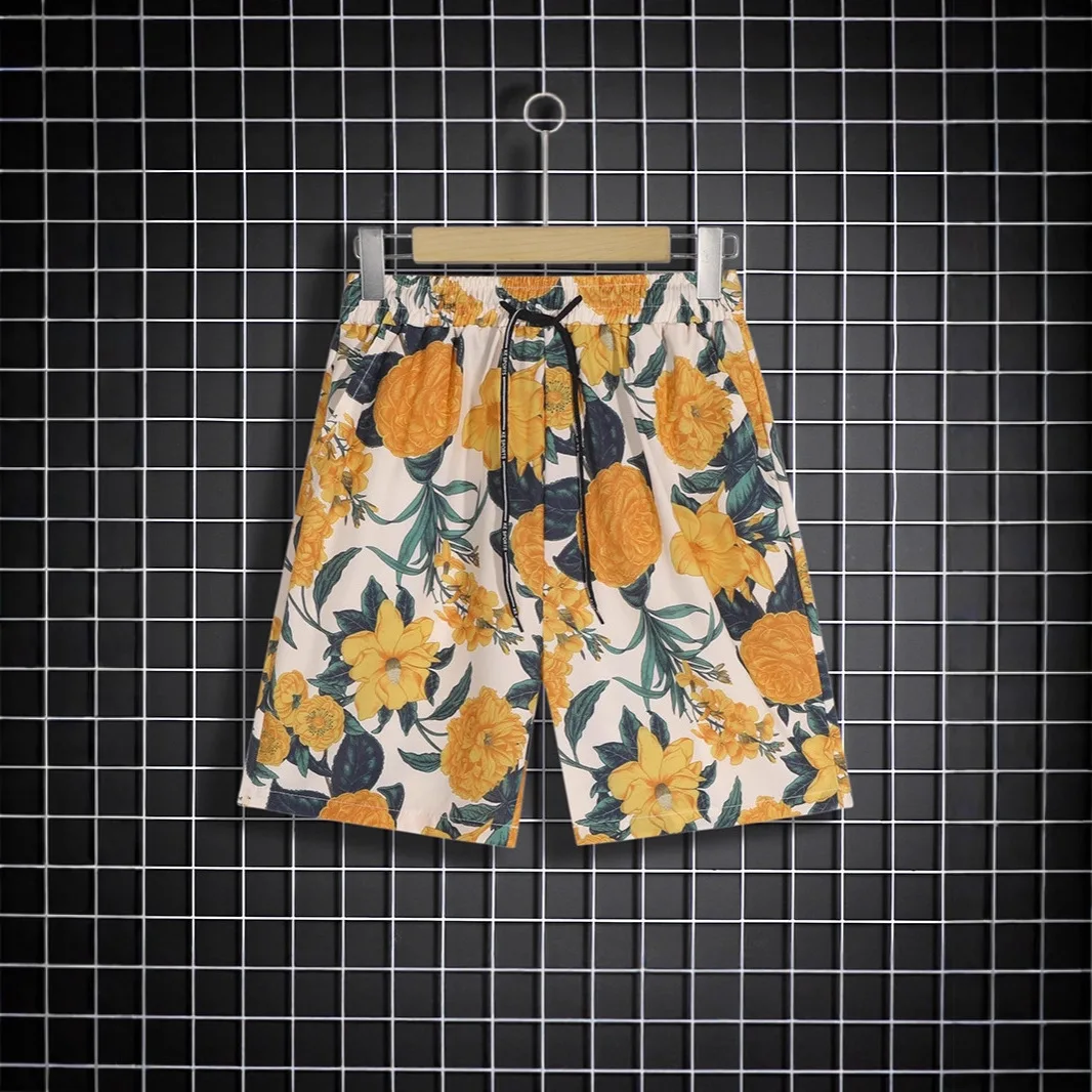 

Классические популярные шорты с забавным 3D-принтом в виде цветов и листьев, милые пляжные шорты, мужские спортивные шорты для бега, короткие брюки