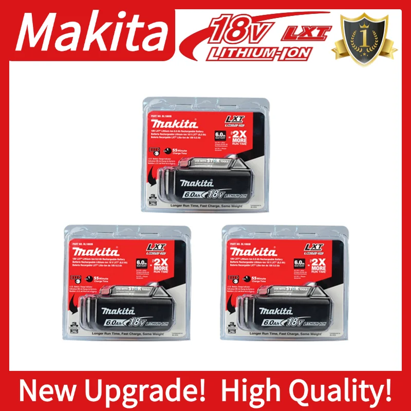 

Аккумулятор для быстрой зарядки Makita, литий-ионный аккумулятор 18 В, 18 В, 6 Ач, предназначенный для дрелей Makita, включает защиту от перегрева.