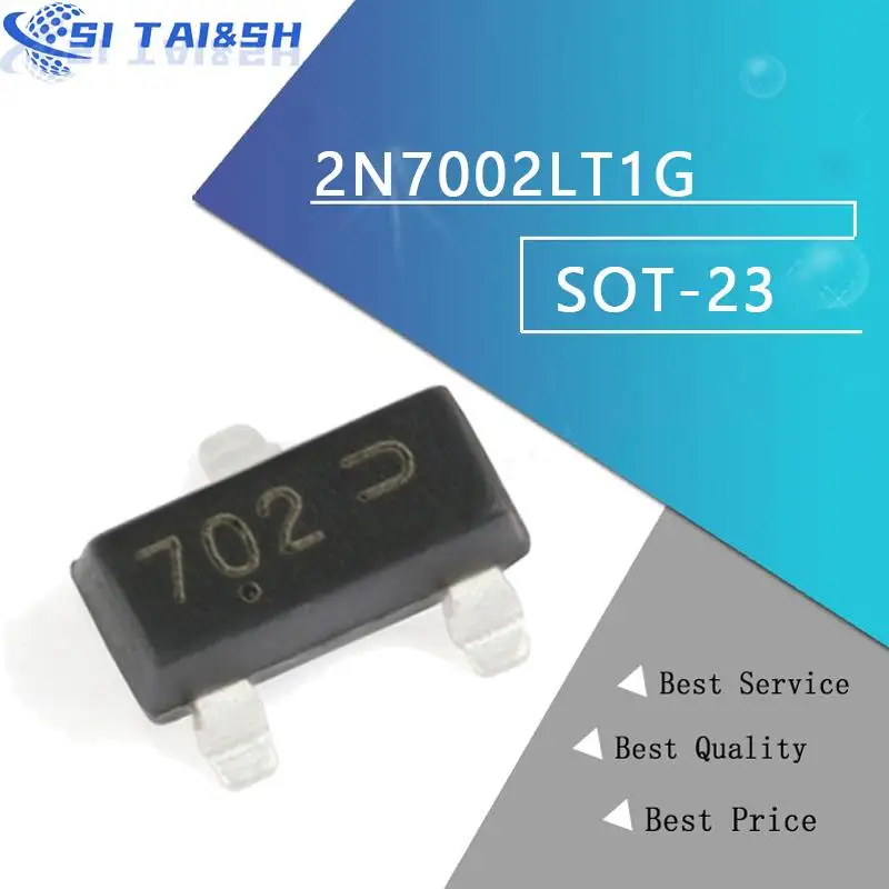 50PCS 2N7002LT1G SOT23 2N7002 SOT SOT-23 SMD 702 MMBT7002LT1G 60 V, 115 mA, N-Channel new and original