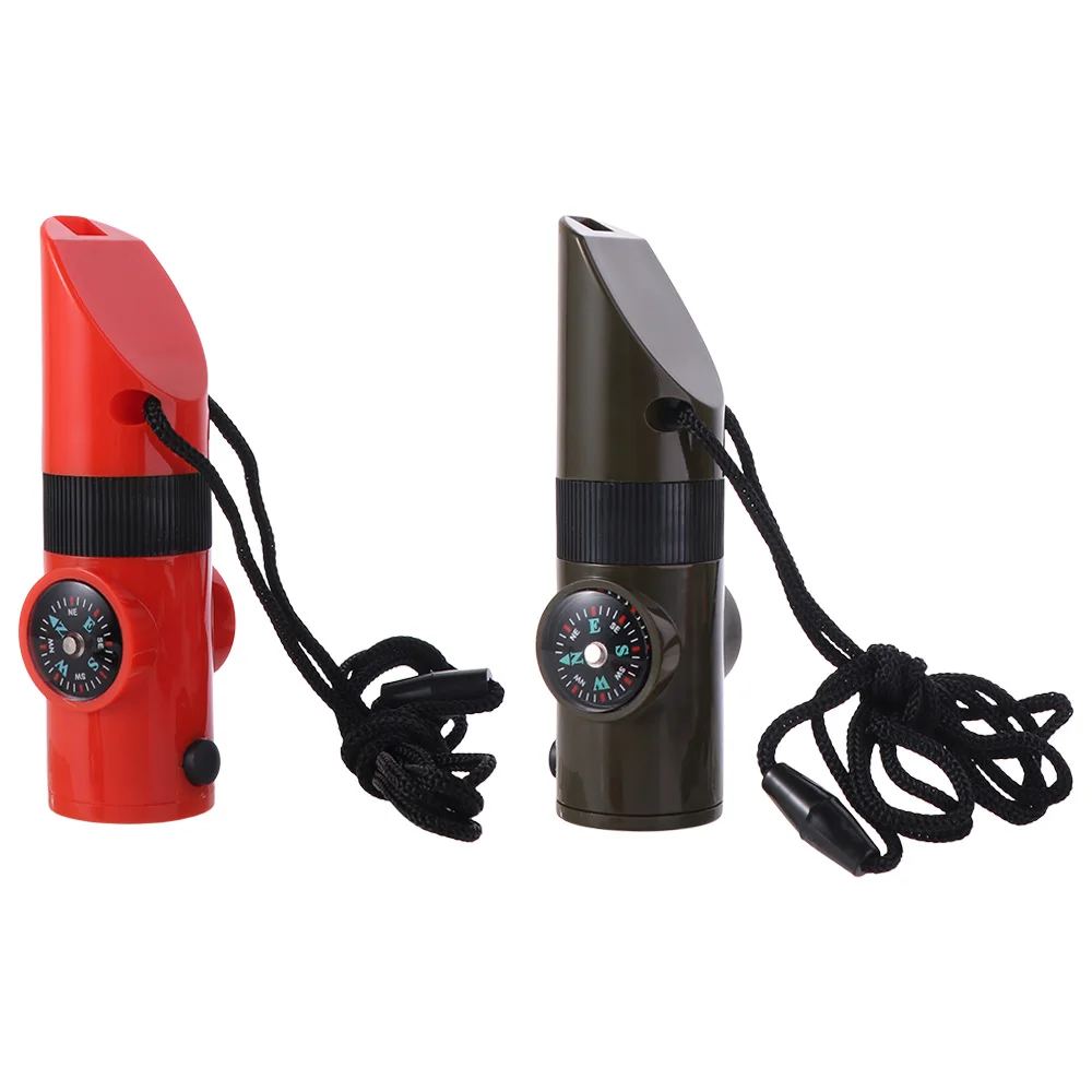 

Многофункциональный аварийный свисток 7-в-1 с компасом для выживания на природе, высокодецибельный инструмент