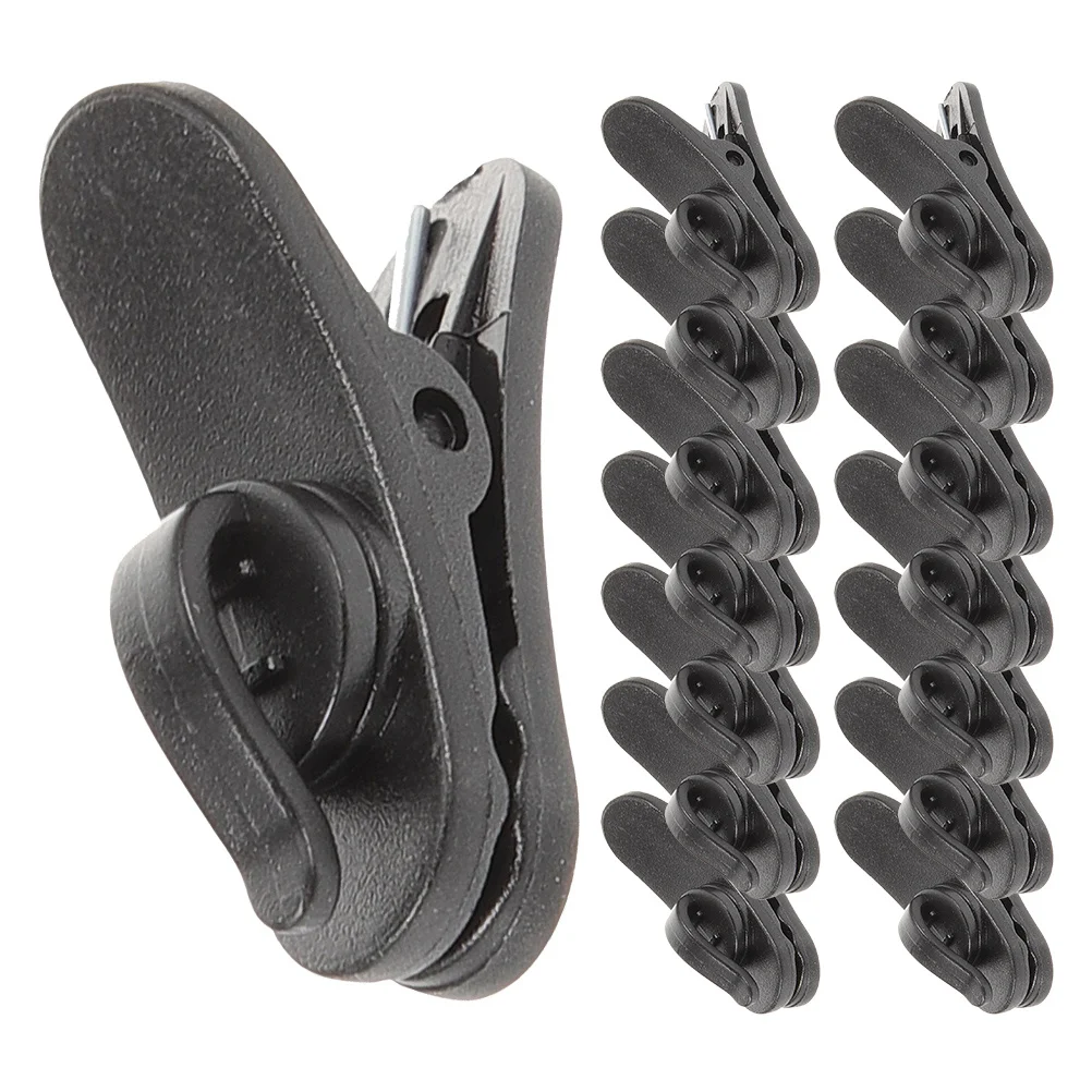 

15Pcs Small Mic Clips Plastic Microphone Accessories for Cable Holders on Clothing Lapel Collar Secure Fit Wire Clips